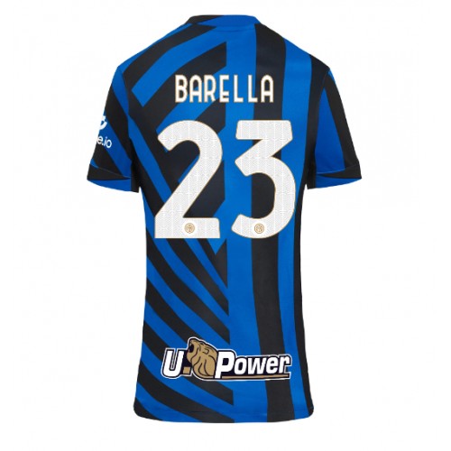 Fotballdrakt Dame Inter Milan Nicolo Barella #23 Hjemmedrakt 2024-25 Kortermet